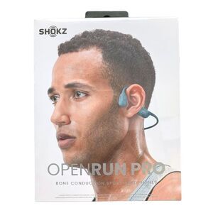 Shokz OpenRun Pro Open-Ear Bone Conduction Bluetooth Sports Headphones, Blue